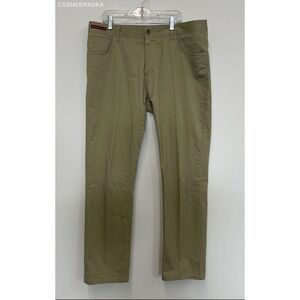 Enzo Tovare Men's Flat Front‎ Denim Pants RN 91262 34x30 Brown